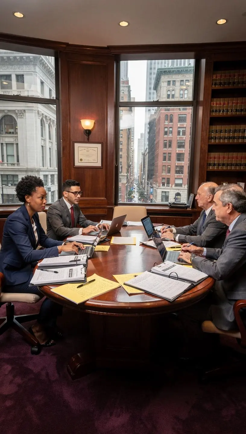 Przykład układu biura z wyraźnymi ścieżkami komunikacyjnymi dla gości